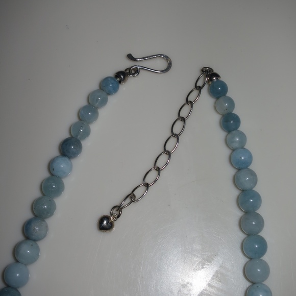 Stunning! Jay King Dtr MINE FINDS  Natural Blue Lace Agate Beads Necklace Nice!! - Picture 2 of 4